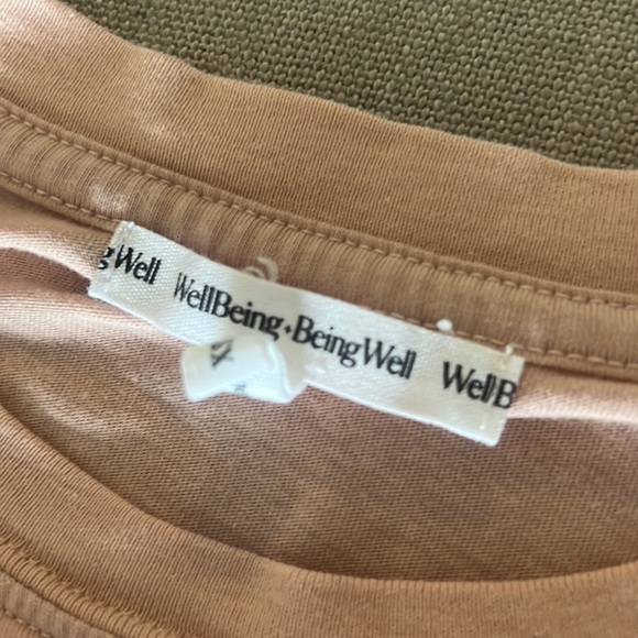 WellBeing + BeingWell Wilder Oversized Tee Camel Brown XS - Picture 4 of 5